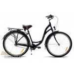 Mestský bicykel 28 Fuzlu California 3S Hliníkový Čierny